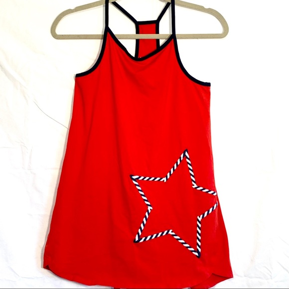 4th of JULY! LANDS' END patriotic cotton halter top July 4th Women's Medium - Picture 5 of 10